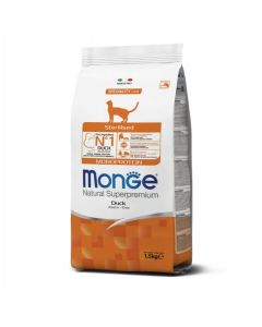 DE Monge Natural Superpremium Stérilisé monoprotéine - Canard | Nourriture sèche pour chats