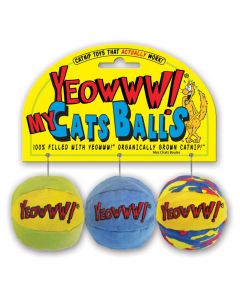 Yeowww Boules My Cats Balls avec catnip, 3 pièces