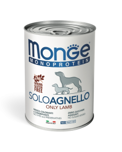 DE Monge Speciality Line monoprotéine Paté, en boîte - Agneau, 24 x 400g | Nourriture humide pour les chiens