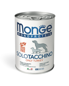 DE Monge Speciality Line monoprotéine Paté, en boîte - Dinde, 24 x 400g | Nourriture pour chiens