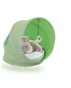 Pawise Pop-Up Deluxe tente avec jouet pour chats, 38x38x43cm