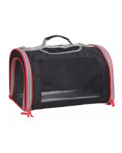 Pawise Sac de transport "Tommy" avec extension, noir-rouge - 48x31x35 cm