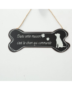 BO Plaque en fer-blanc "Dans cette maison" 30 x 11,5cm