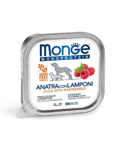 DE Monge Dog Adult Monoprotéine Superpremium - Canard & Framboises, 24 x 150g