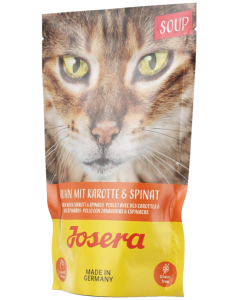 Josera Soup Poulet avec des carottes & des épinards - 16 x 70 g | Aliments humides pour chats