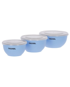 Kerbl Set de 3 gamelles, gris/bleu | pour chiens et chats