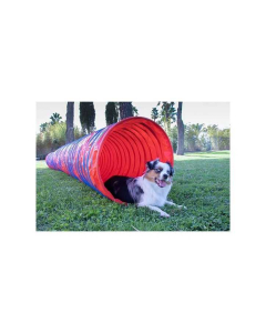 AO Agility FCI Tunnel de compétition rouge-bleu, 6m | pour chiens