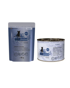 ‌DE catz finefood Classic No. 17, volaille & crevetten | Nourriture humide pour chats