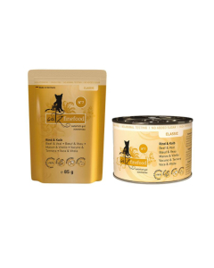 DE catz finefood Classic No. 7, Kitten, boeuf & veau | Nourriture humide pour chats