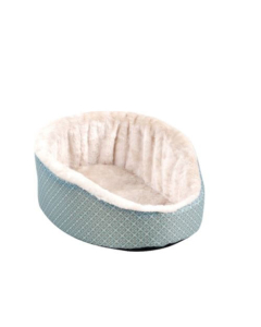 Pawise Lit câlin pour petits animaux, blanc-bleu - 30x25x13cm