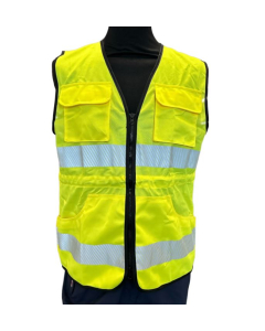 deek Gilet de sécurité / Gilet de sport canin avec patch, jaune fluo