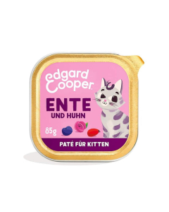 Edgard & Cooper Feline KITTEN Canard + Poulet avec myrtilles - 16x85g - petcenter.ch
