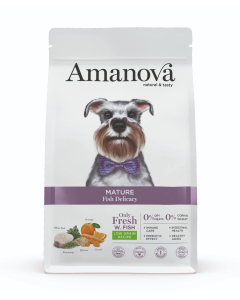 PV Amanova Dog Mature - Fish Delicacy Low Grain - Poisson blanc