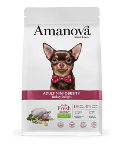 Amanova Dog Adult Mini Obesity - Turkey Delight Low Grain - Dinde