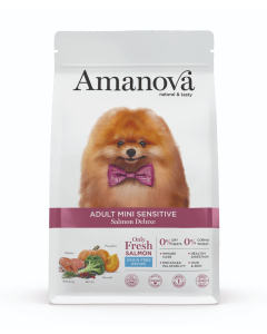 Amanova Dog Adult Mini Sensitive Salmon Deluxe Grain Free - Saumon