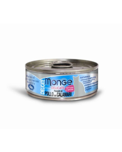 DE Monge Natural Superpremium Delicate Adult - Poulet & Calamars, 24 x 80g | pour les chats 