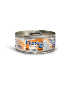 DE Monge Natural Adult - Thon & Saumon, 24 x 80g | pour chats 