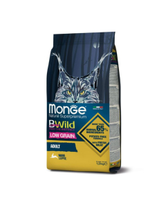 DE Monge BWild Low Grain Adult, Lièvre - 1.5kg | Nourriture sèche pour chats