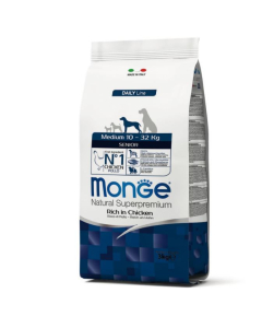 DE Monge Daily Line Senior MEDIUM - Poulet | Nourriture sèche pour chiens