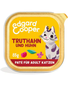 Edgard & Cooper Feline ADULT Dinde + Poulet avec canneberges - 16x85g
