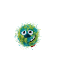 JS GiGwi Plush Friendz Crazy Ball, avec couineur, ø7 cm | 3 couleurs