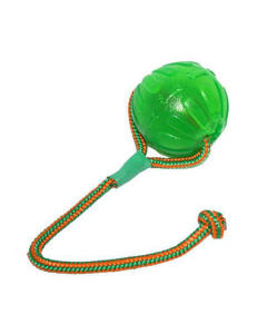 SH "Swing & Fling" Chew balle sur corde, verte