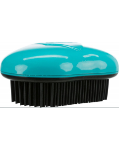 Trixie Brosse textile et d’ammeublement, en TPR, 7×10cm - noir/turquoise