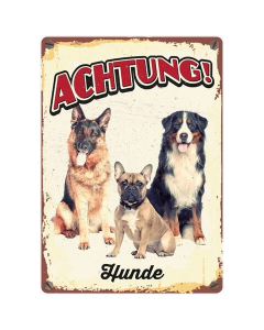 Warnschild "Achtung Hunde", 21x15cm