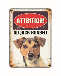 Warnschild "Attention au Jack Russell", 21x15cm