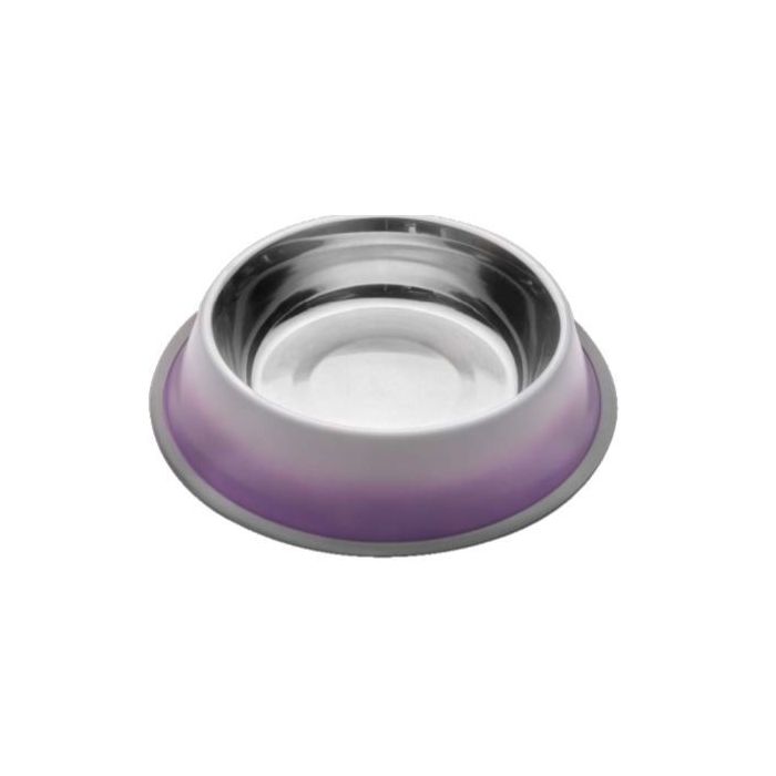 JS Écuelle en acier Ambre, violet-blanc | pour chiens