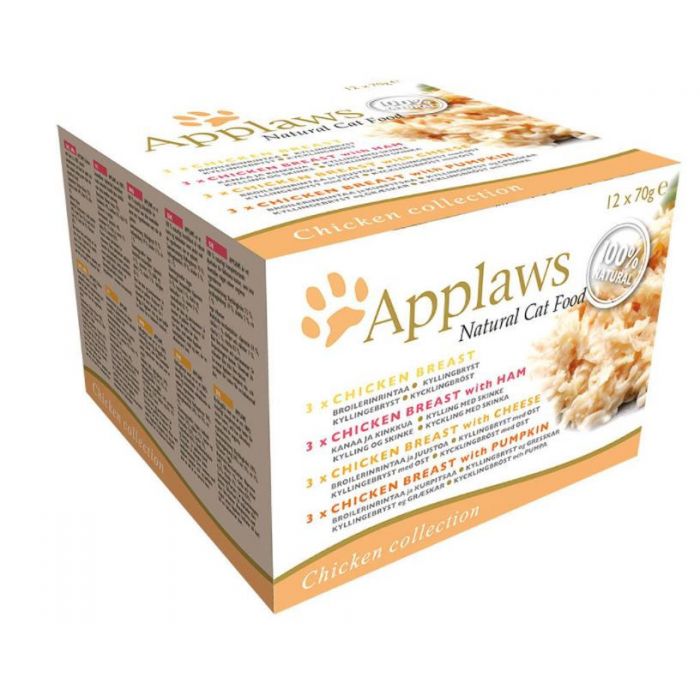 DE Applaws poulet, boîte, 4 variétés - 12x70g | Mix-Pack