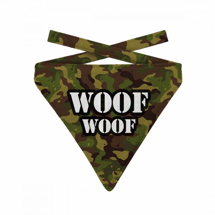 Bandana für Hunde "Woof Army", camouflage | medium