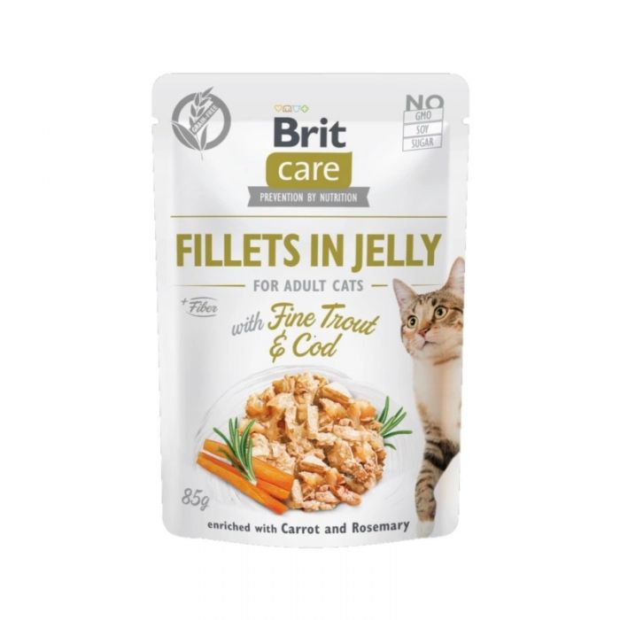 Brit Care Cat - Filets in Gelee - Forelle & Kabeljau