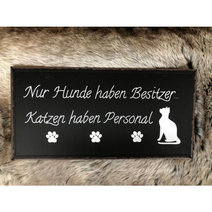 BO Blechschild "Hunde und Katzen" 40 x 20 cm