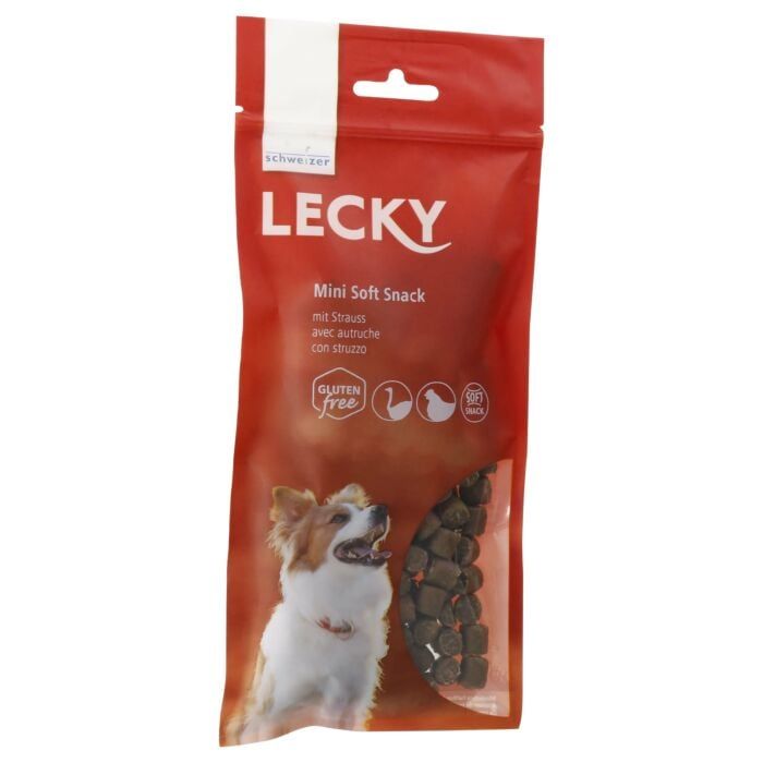 LECKY Mini Soft Snack avec autruche - 130g | sans gluten