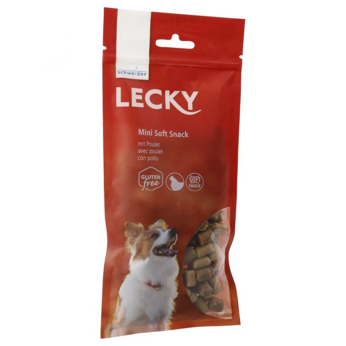 LECKY Mini Soft Snack avec poulet - 130g