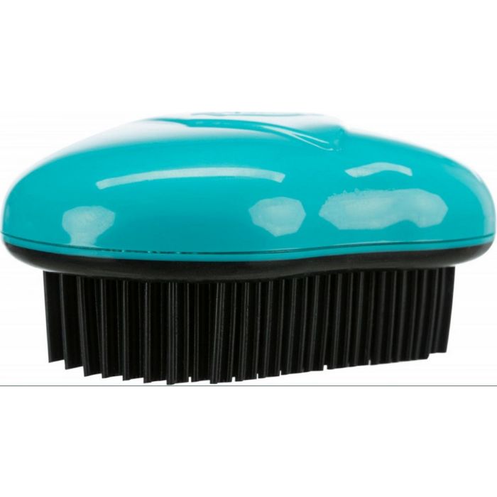 Trixie Brosse textile et d’ammeublement, en TPR, 7×10cm - noir/turquoise