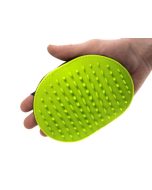 PY Brosse en silicone vert-noir  | pour chiens