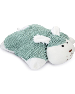 JS Beeztees Oreillers en peluche Snuggy, vert/blanc - 40x40x16cm | pour chiots