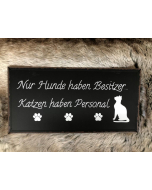 BO Blechschild "Hunde und Katzen" 40 x 20 cm