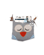 afp "Vintage" sac à câlins hibou, gris - 38x36x4cm | pour chats