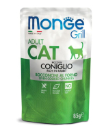 DE Monge Grill Cat Adult - Lapin, 28 x 85 g | Nourriture humide pour chats