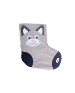 afp Chaussette de chat en peluche "Luis", gris - 51x75x2cm